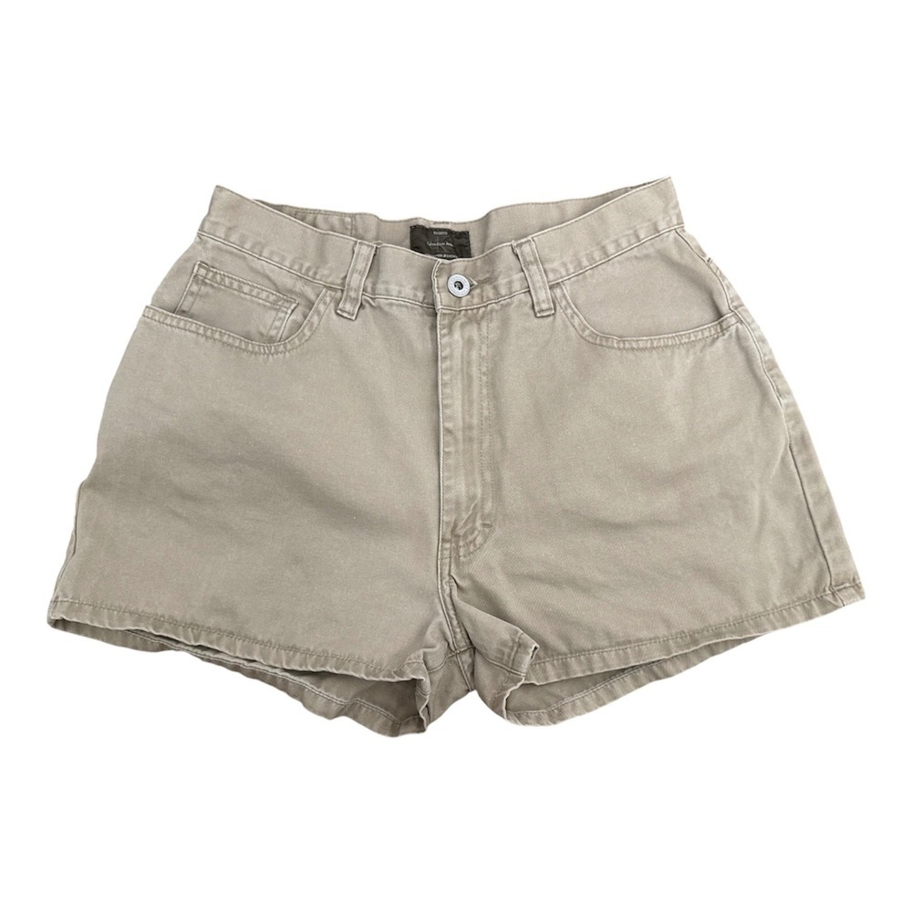 Calvin Klein Jeans Vintage High Waisted Khaki Shorts Tan Cotton 29 Waist 90s